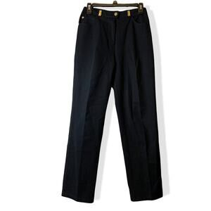 St. John Sport by Marie Gray Dark Trousers with Gold Accents